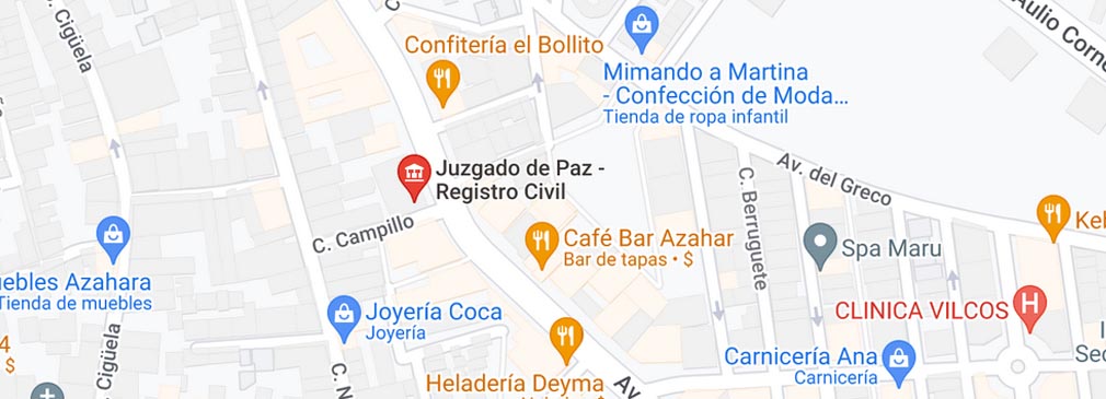 localización Registro Civil Palma del Rio Córdoba